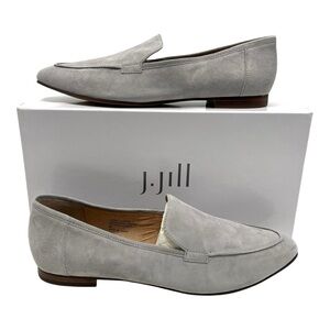 J.Jill Pearl Gray Suede Slip On Preppy Business Casual Loafer Flats Women’s 8